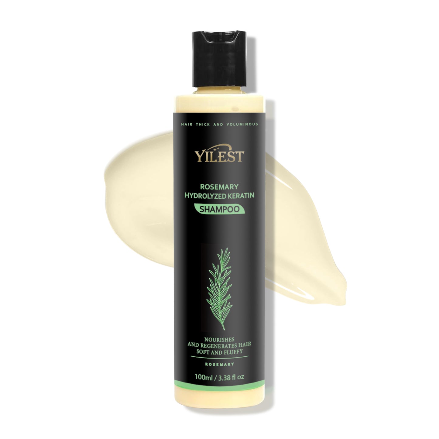 Rosemary Hair Growth Shampoo with Hydrolyzed Keratin for Thicker, Stronger-Looking Hair