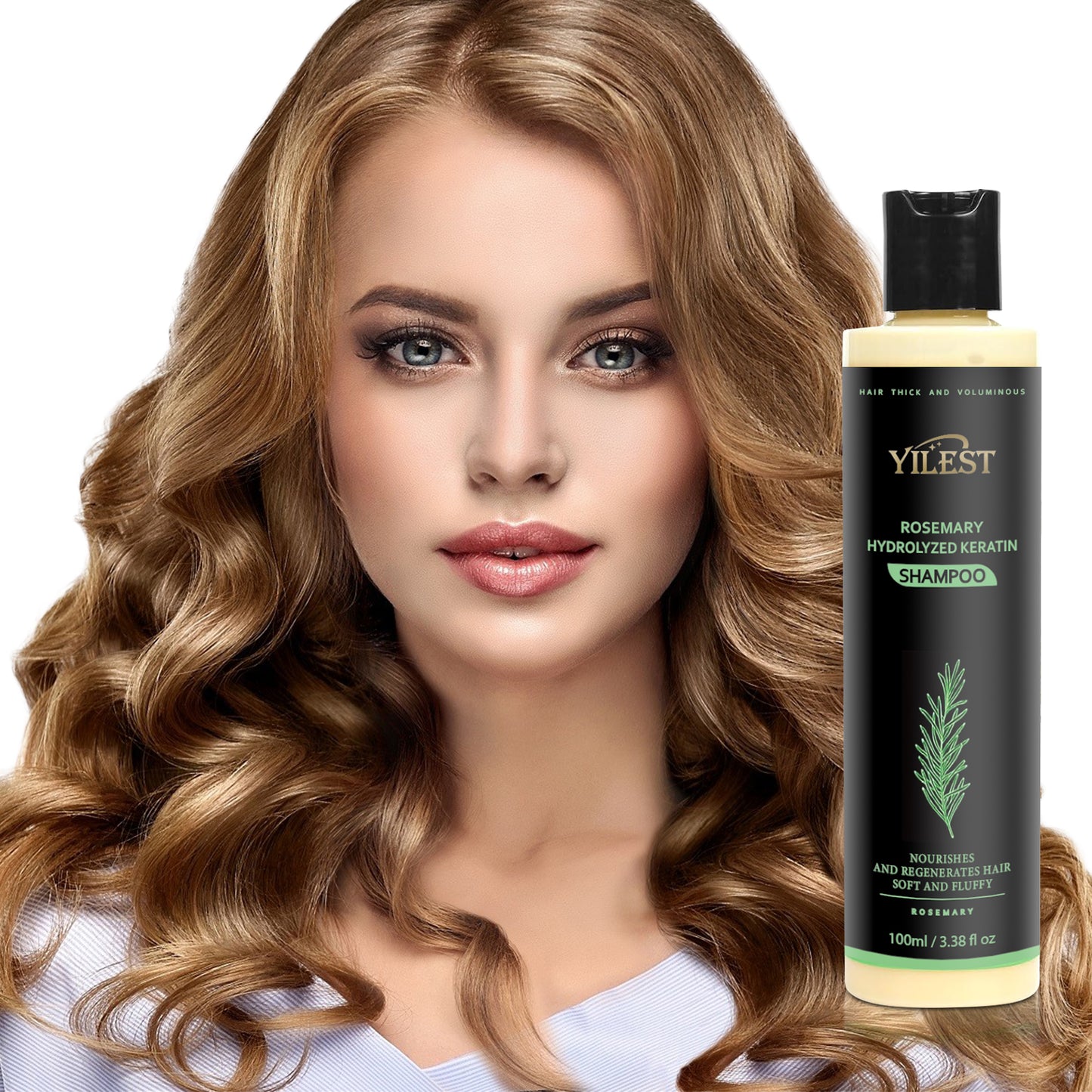 Rosemary Hair Growth Shampoo with Hydrolyzed Keratin for Thicker, Stronger-Looking Hair
