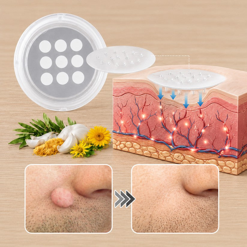 🌟XiMonth MICRONEEDLEBOTANIC SKIN TAG SOLUTION PATCH  InvisibleFace & Body Patches for RaisedMoles, Acne, Flat Warts & SkinTags -Helps Improve theAppearance of Wrinkles, Scars &Blemishes
